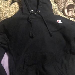 Black champion hoodie